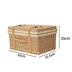 High-Quality Storage Basket with Leather Handles | Kelmera