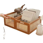 High-Quality Storage Basket with Rattan Details | Kelmera