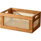 High-Quality Storage Basket with Rattan Details | Kelmera