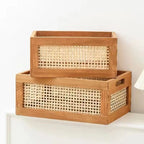 High-Quality Storage Basket with Rattan Details | Kelmera