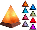 Himalayan Salt Crystal Sphere Lamp with Color Changing LED and Natural Wood Base | Kelmera