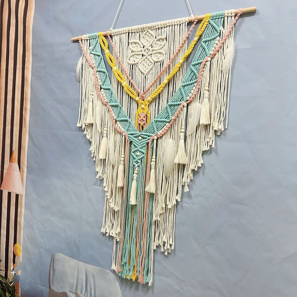 Home Decorative Macrame Wall Hanging Sky Blue | Kelmera