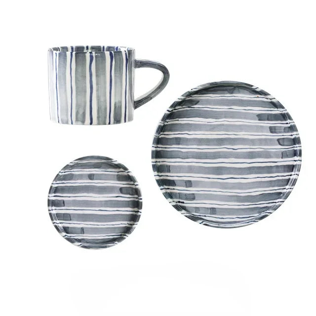 Inmura Ceramic Paul Plate and Mug Set - 3Pcs