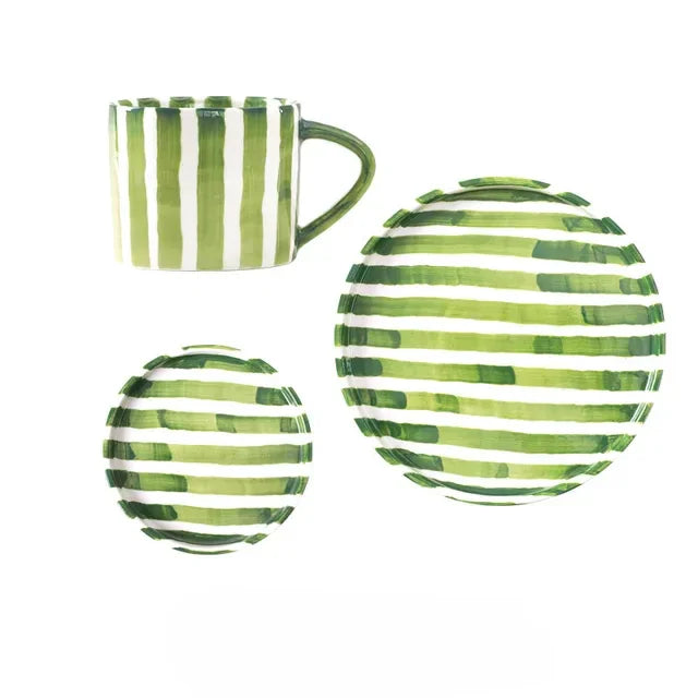 Inmura Ceramic Paul Plate and Mug Set - 3Pcs