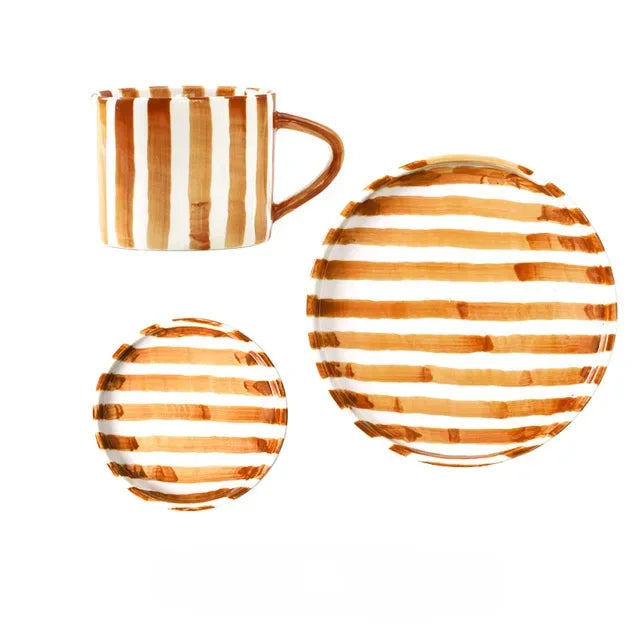 Inmura Ceramic Paul Plate and Mug Set - 3Pcs