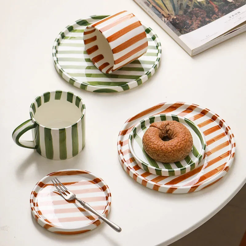 Inmura Ceramic Paul Plate and Mug Set - 3Pcs