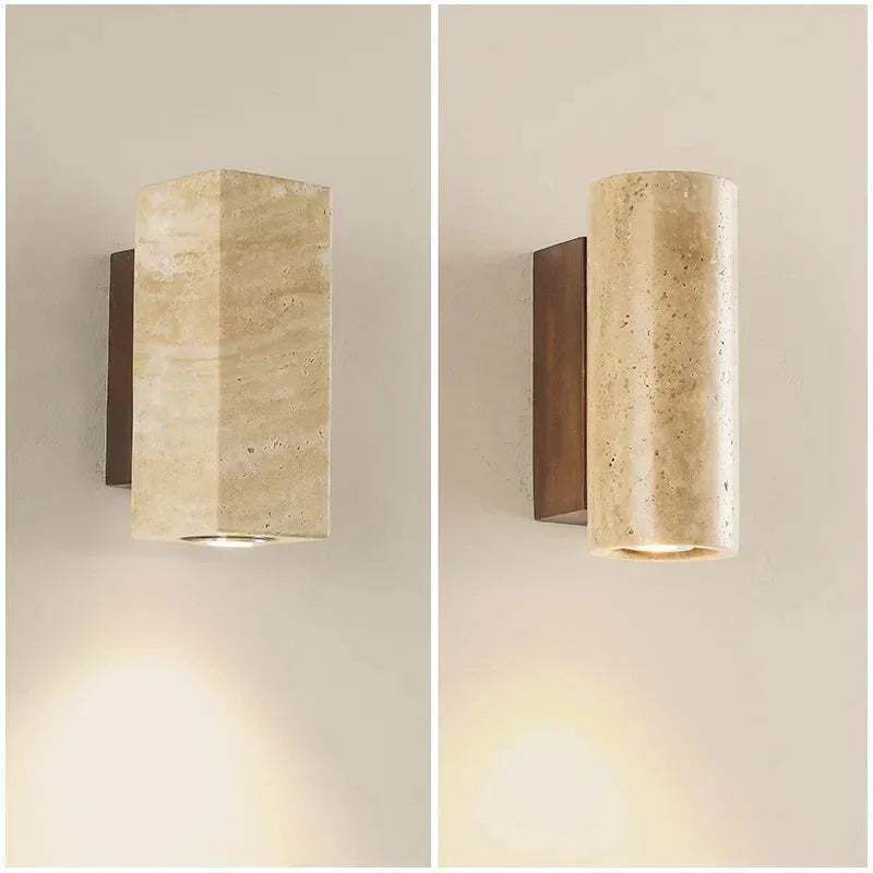 Jalndola Travertine Wall Lamp