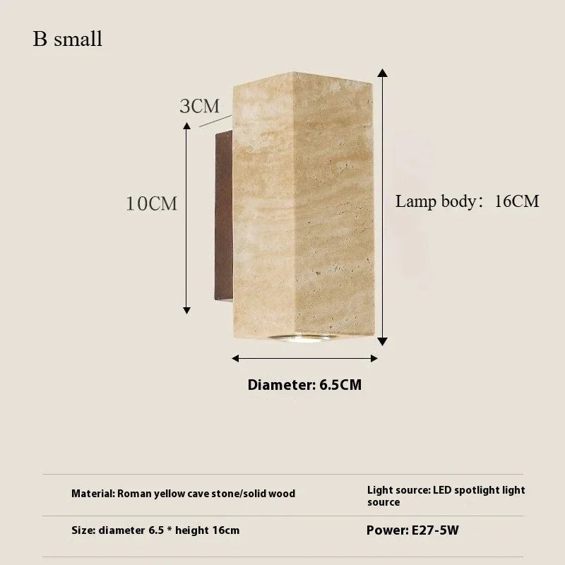 Jalndola Travertine Wall Lamp