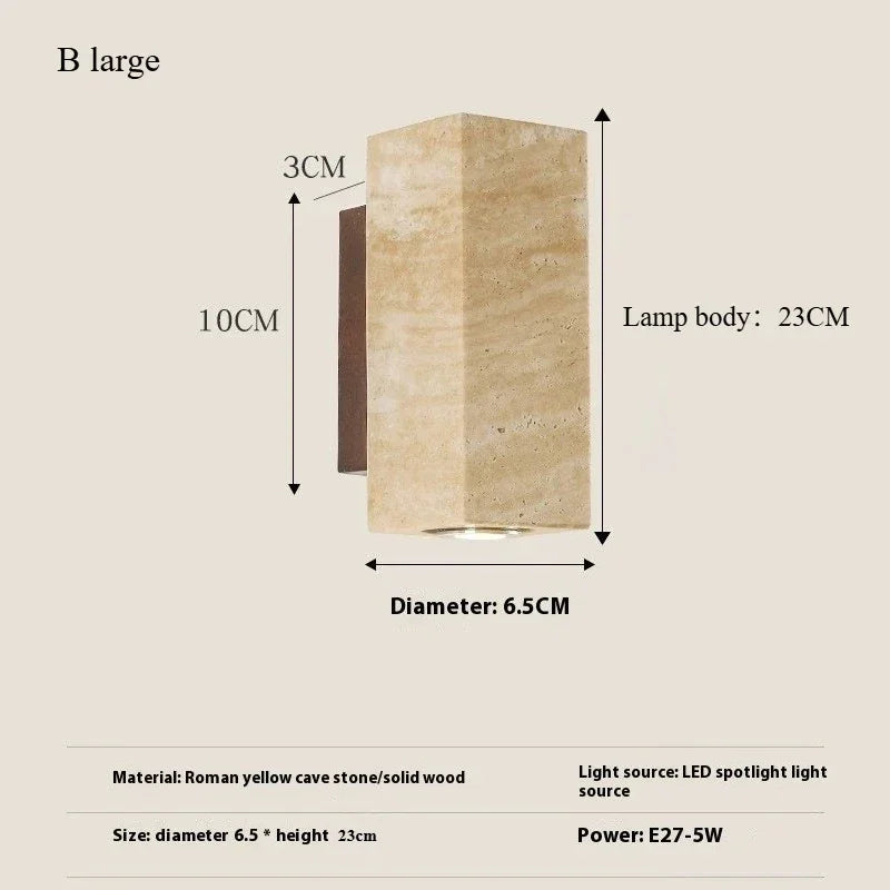 Jalndola Travertine Wall Lamp