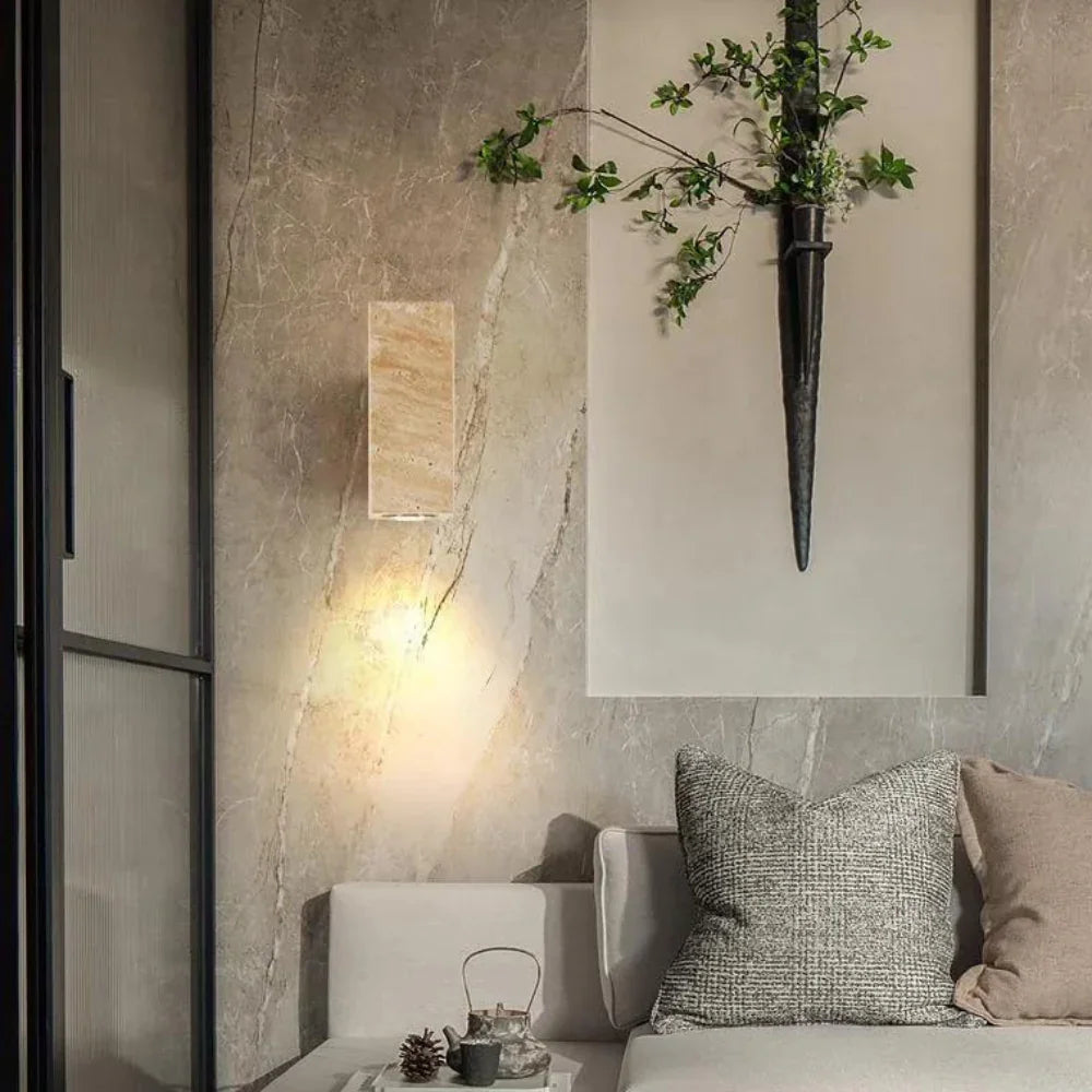 Jalndola Travertine Wall Lamp