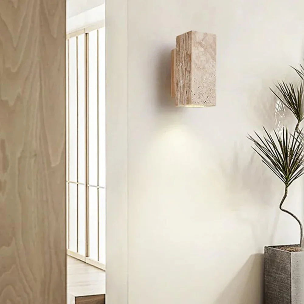 Jalndola Travertine Wall Lamp