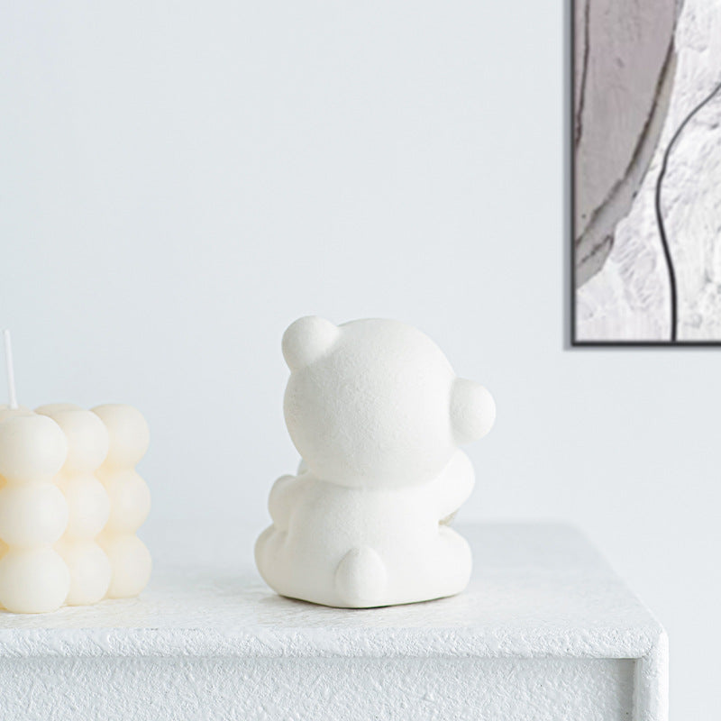 Kawaii Bear Figurine with Heart | Kelmera
