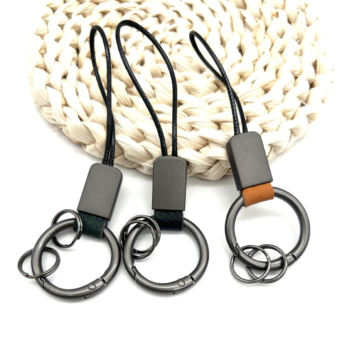 Keychain Holder Light Gray Off White | Kelmera