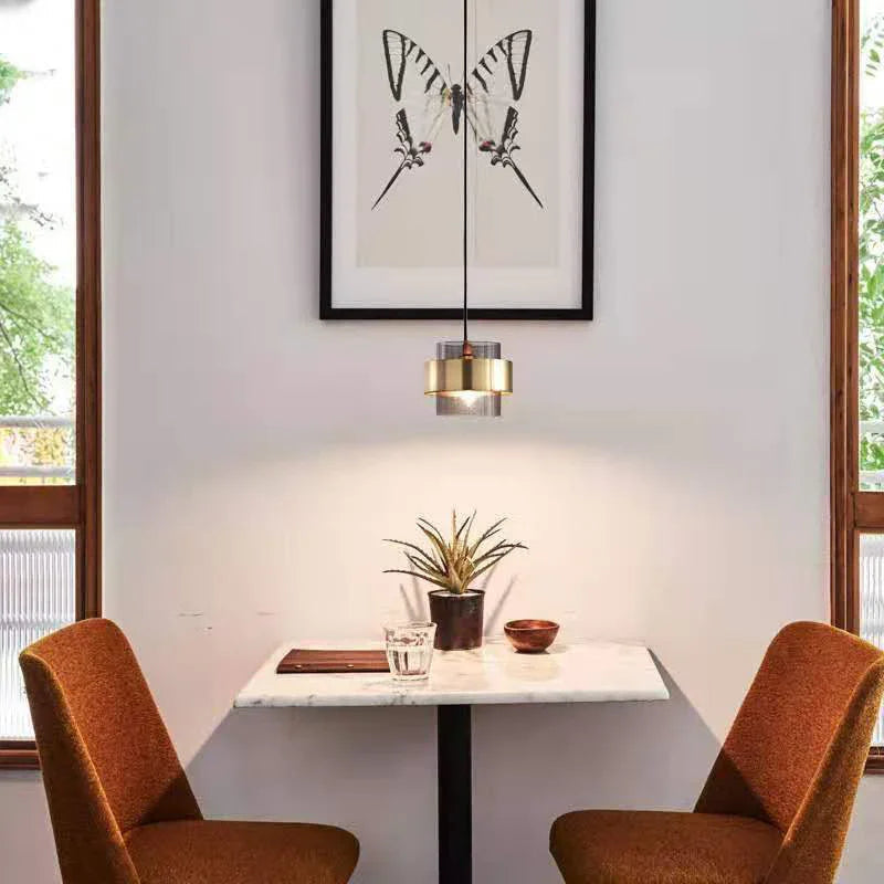 Pinebrook Ring Glass Pendant Light-Kelmera