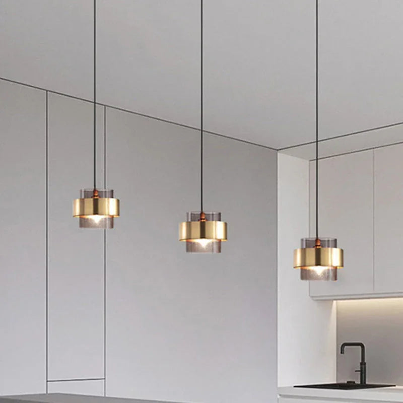 Pinebrook Ring Glass Pendant Light-Kelmera