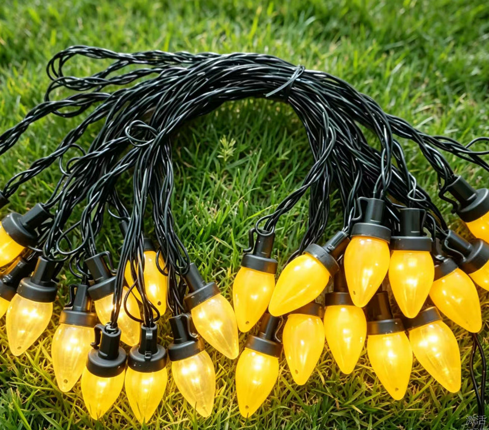 Large Classic Bulb LED Patio String Lights | Kelmera