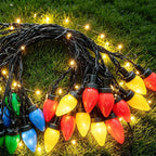 Large Classic Bulb LED Patio String Lights | Kelmera