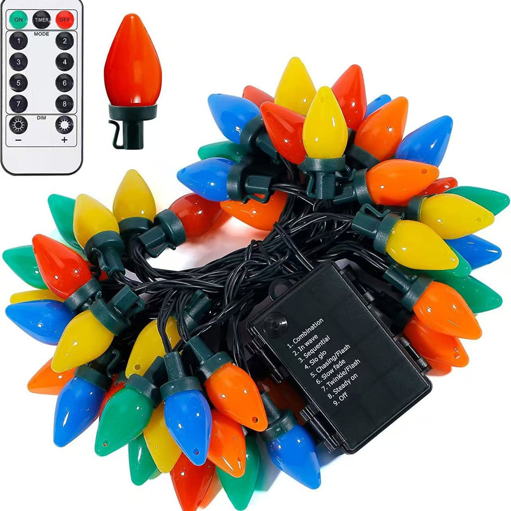 Large Classic Bulb LED Patio String Lights | Kelmera