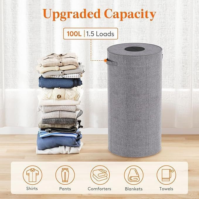 Large Laundry Basket with Removable Inner Bag | Kelmera