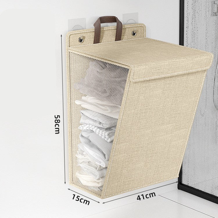 Laundry Basket Beige Gray | Kelmera