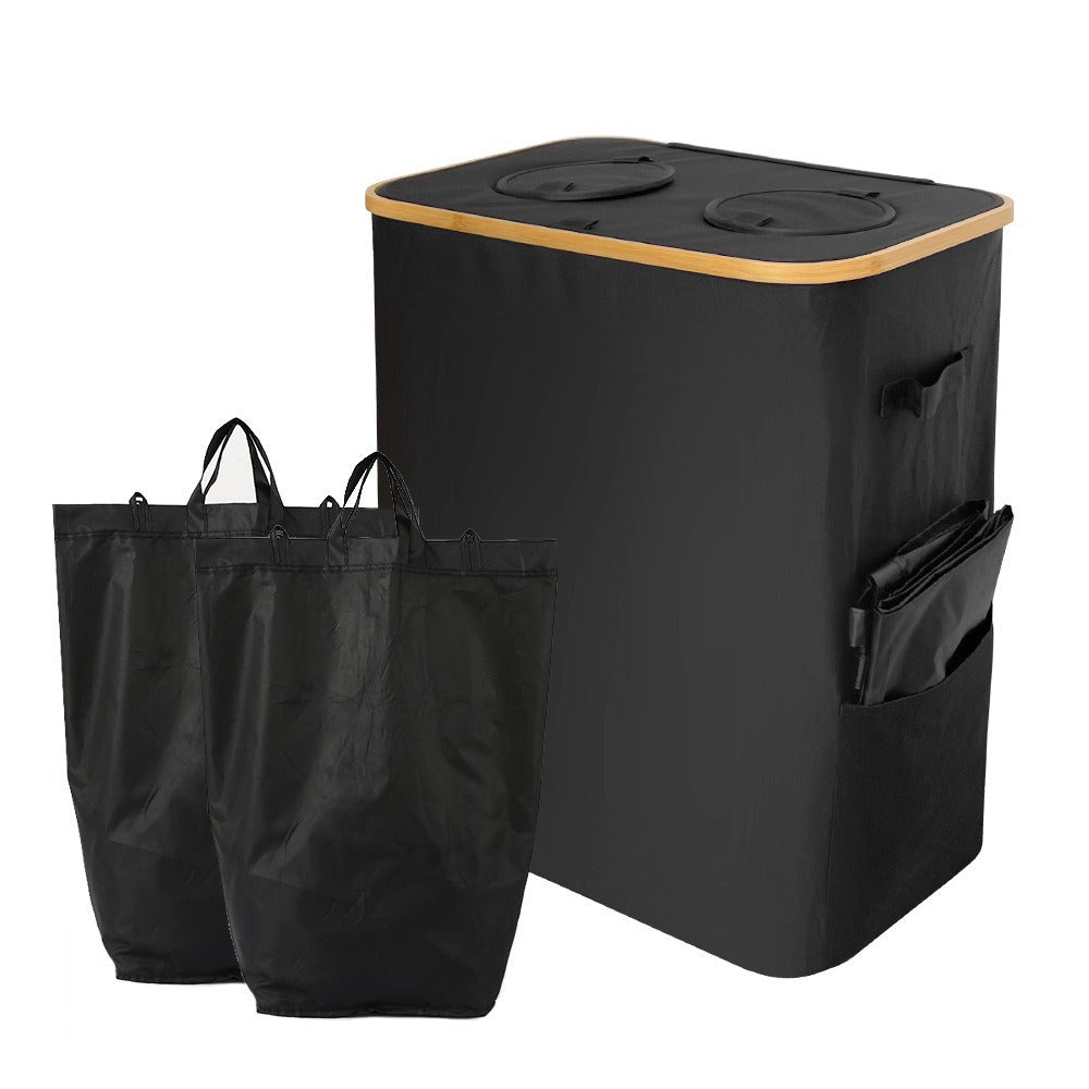 Laundry Basket Black Beige | Kelmera