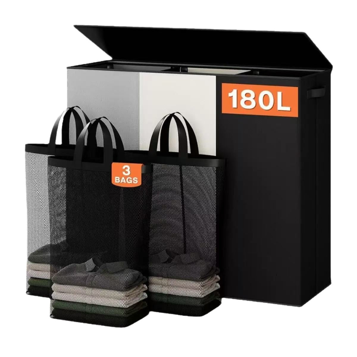 Laundry Basket Black Gray | Kelmera