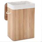 Laundry Basket made of Natural Bamboo with Removable Cover | Kelmera