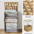 Laundry Basket Off White Blue | Kelmera