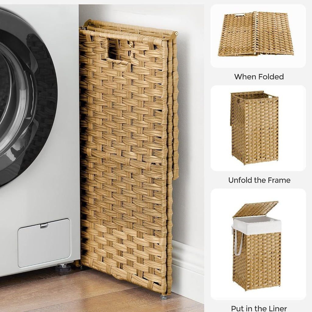 Laundry Basket Off White Blue | Kelmera