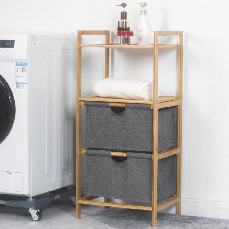 Laundry Basket with Bamboo Frame and Fabric Insert | Kelmera