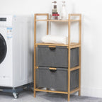 Laundry Basket with Bamboo Frame and Fabric Insert | Kelmera