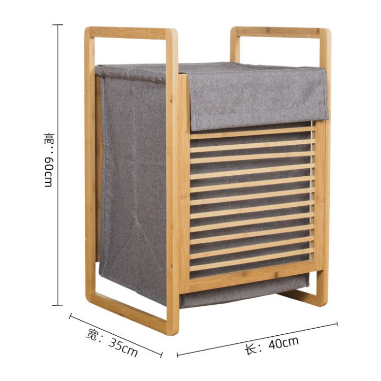 Laundry Basket with Bamboo Frame and Fabric Insert | Kelmera