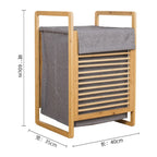 Laundry Basket with Bamboo Frame and Fabric Insert | Kelmera