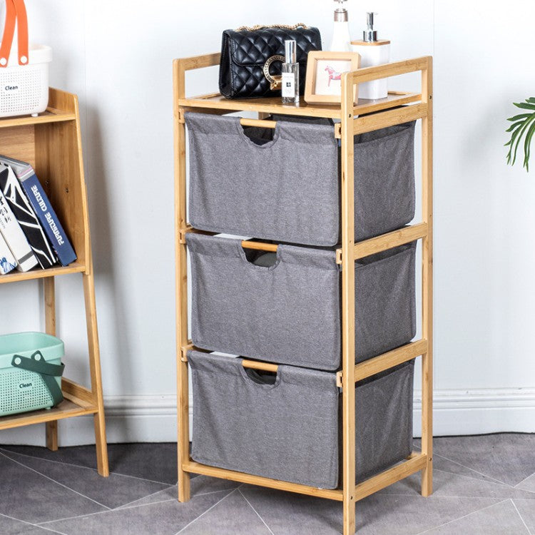 Laundry Basket with Bamboo Frame and Fabric Insert | Kelmera