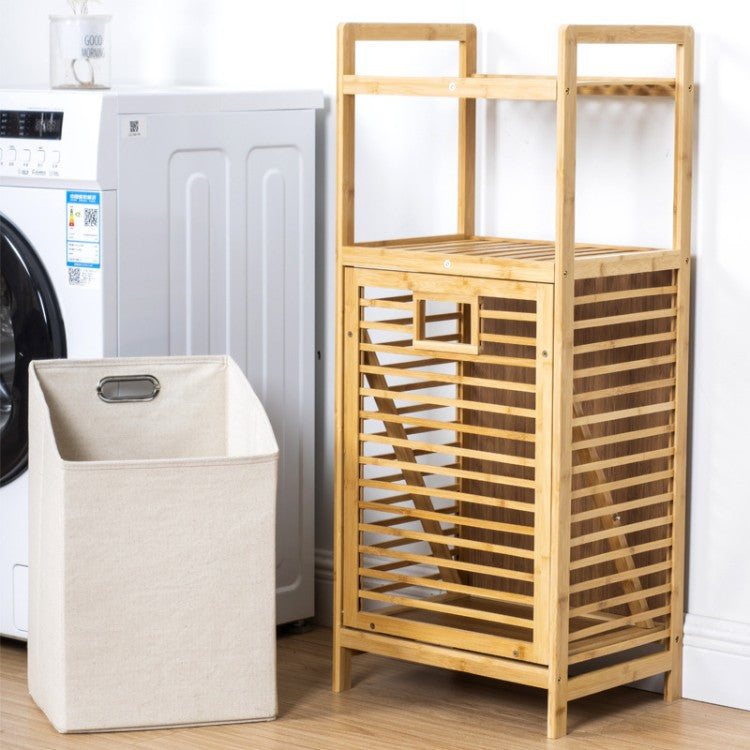 Laundry Basket with Bamboo Frame and Fabric Insert | Kelmera