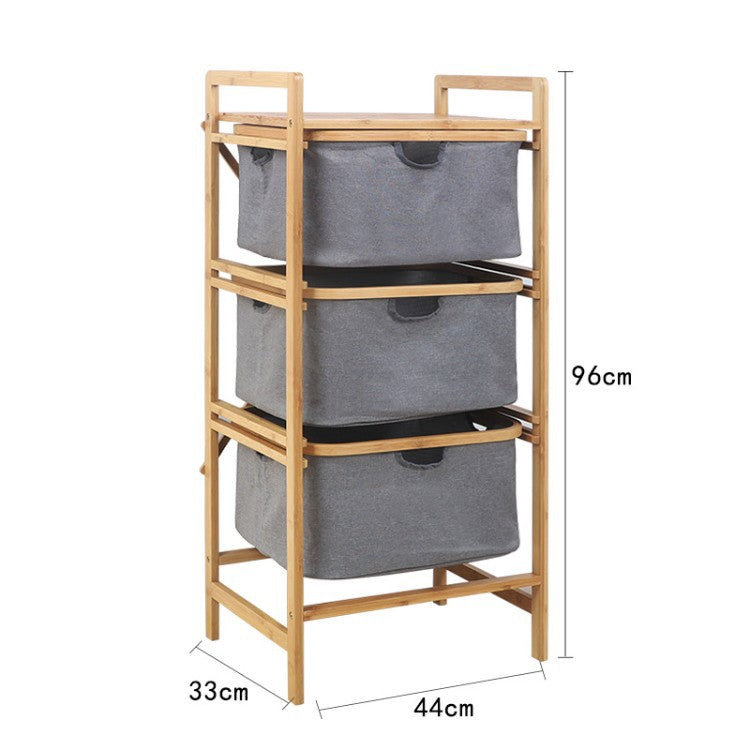 Laundry Basket with Bamboo Frame and Fabric Insert | Kelmera