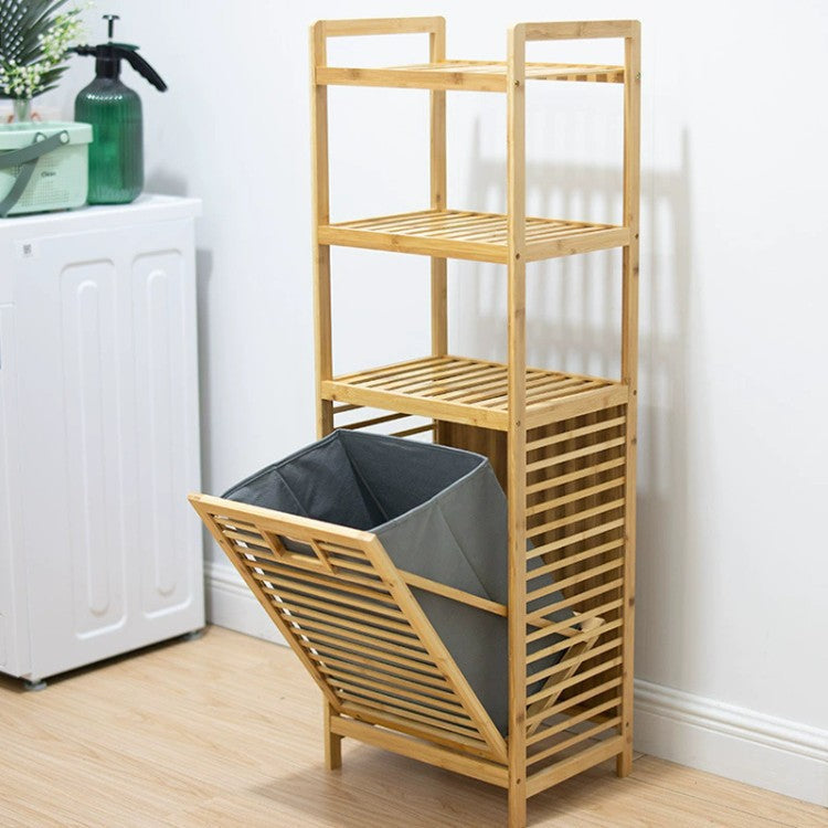 Laundry Basket with Bamboo Frame and Fabric Insert | Kelmera