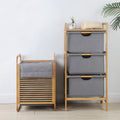 Laundry Basket with Bamboo Frame and Fabric Insert | Kelmera