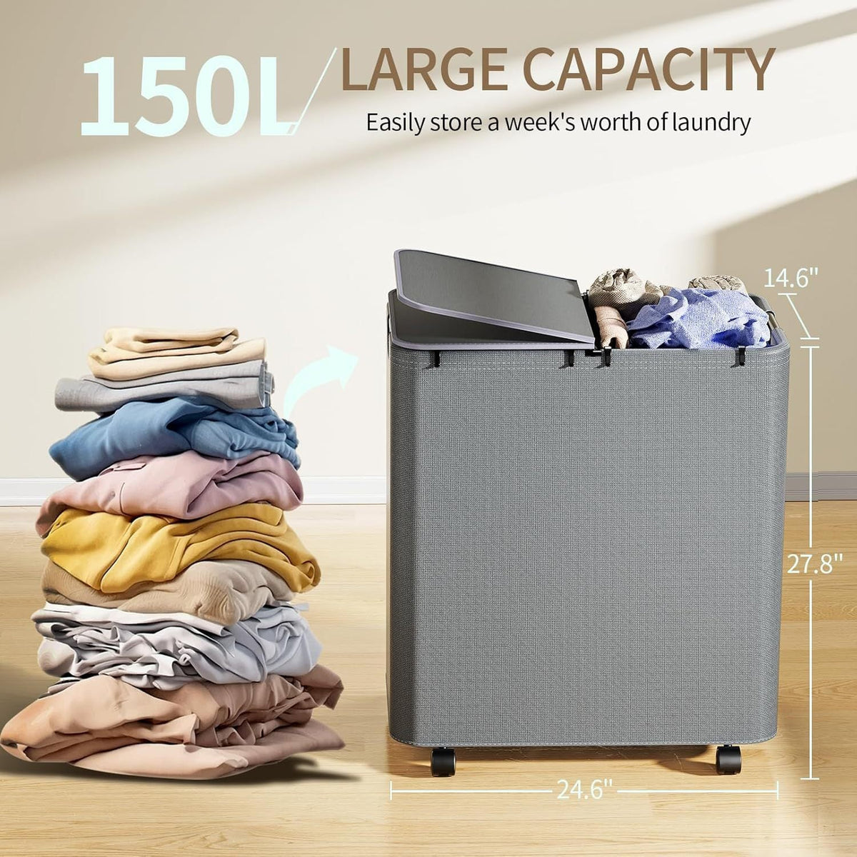 Laundry Basket with Large Volume | Kelmera