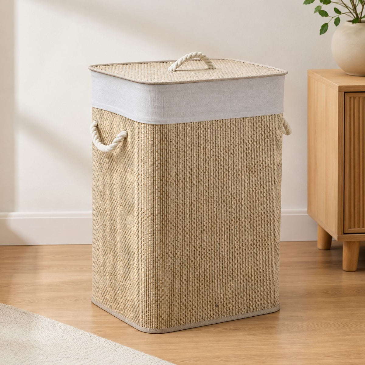 Laundry Basket with Lid and Handle | Kelmera