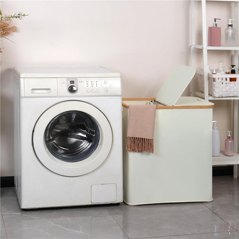 Laundry Basket with Lid and Shelf Table | Kelmera
