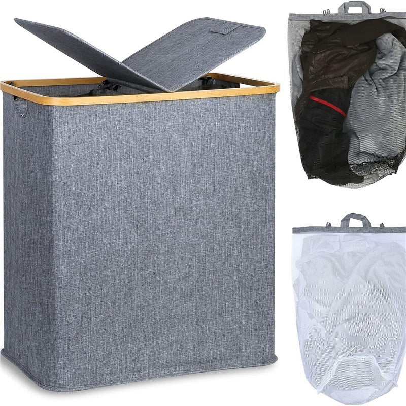 Laundry Basket with Lid and Shelf Table | Kelmera