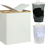 Laundry Basket with Lid and Shelf Table | Kelmera