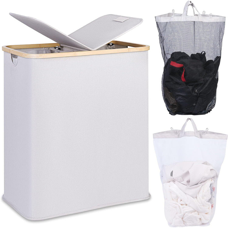 Laundry Basket with Lid and Shelf Table | Kelmera