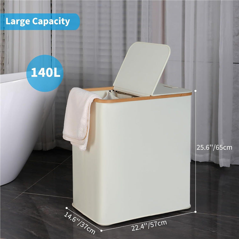 Laundry Basket with Lid and Shelf Table | Kelmera