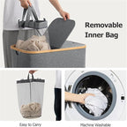 Laundry Basket with Practical Lid and Carrying Handles | Kelmera