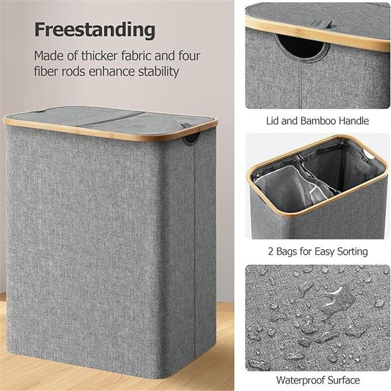 Laundry Basket with Practical Lid and Carrying Handles | Kelmera