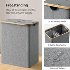 Laundry Basket with Practical Lid and Carrying Handles | Kelmera