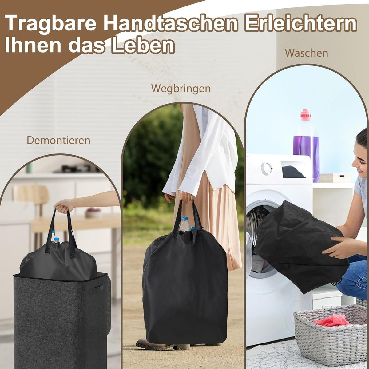 Laundry Basket with Removable Inner Bag | Kelmera