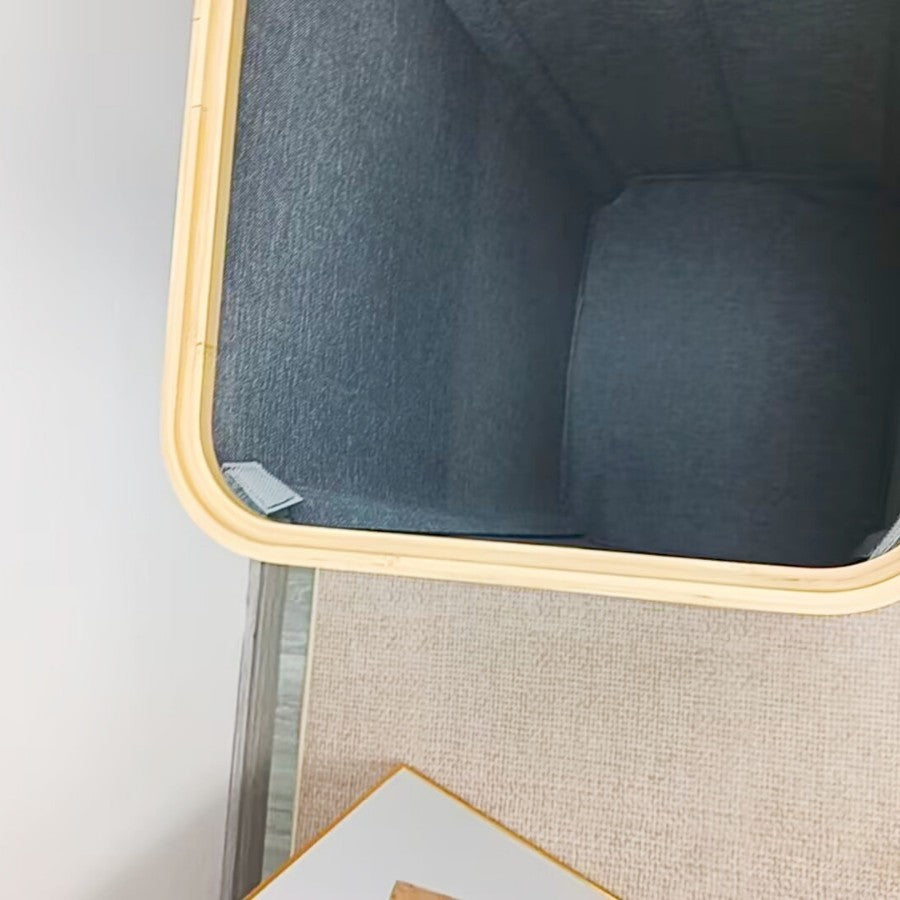 Laundry Basket with Removable Lid and Bamboo Frame | Kelmera